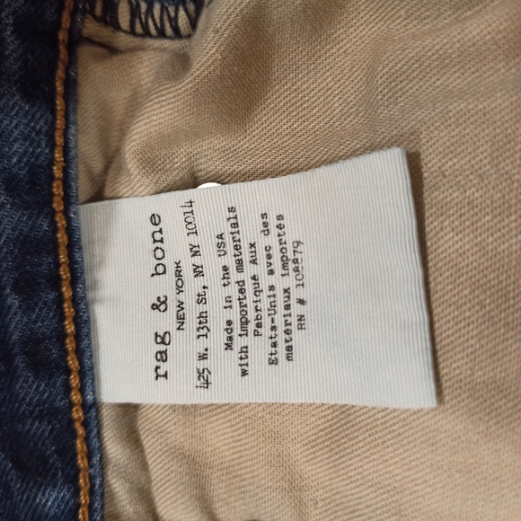 Rag And Bone Women's Cut off Denim *high-rise* Jean Shorts Blue In Cat Skills 26 - Picture 12 of 16